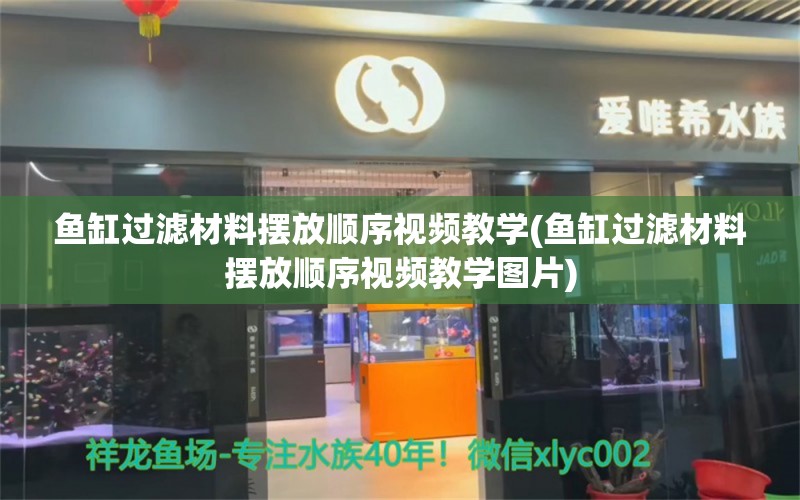 鱼缸过滤材料摆放顺序视频教学(鱼缸过滤材料摆放顺序视频教学图片) 红勾银版鱼 第1张