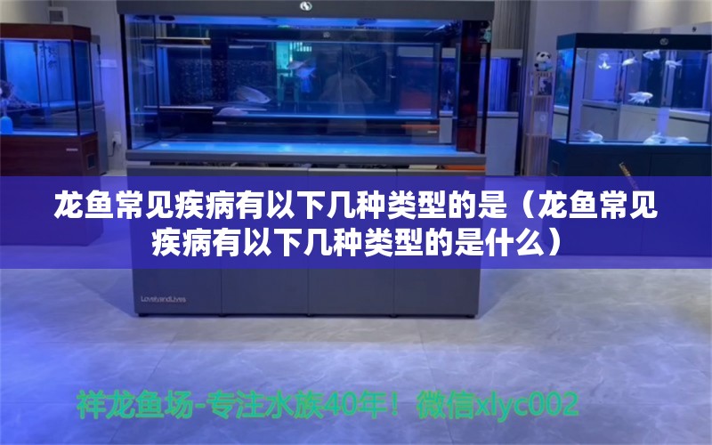 龙鱼常见疾病有以下几种类型的是（龙鱼常见疾病有以下几种类型的是什么）