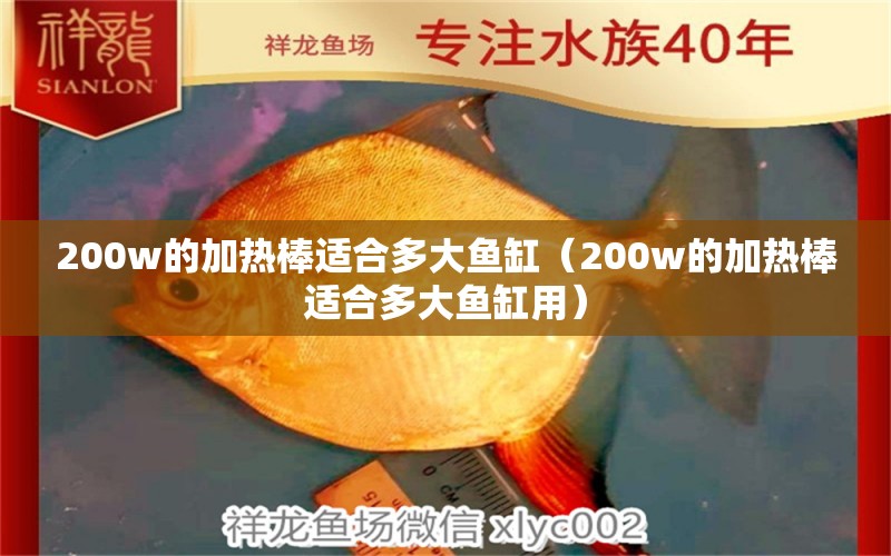 200w的加热棒适合多大鱼缸（200w的加热棒适合多大鱼缸用）