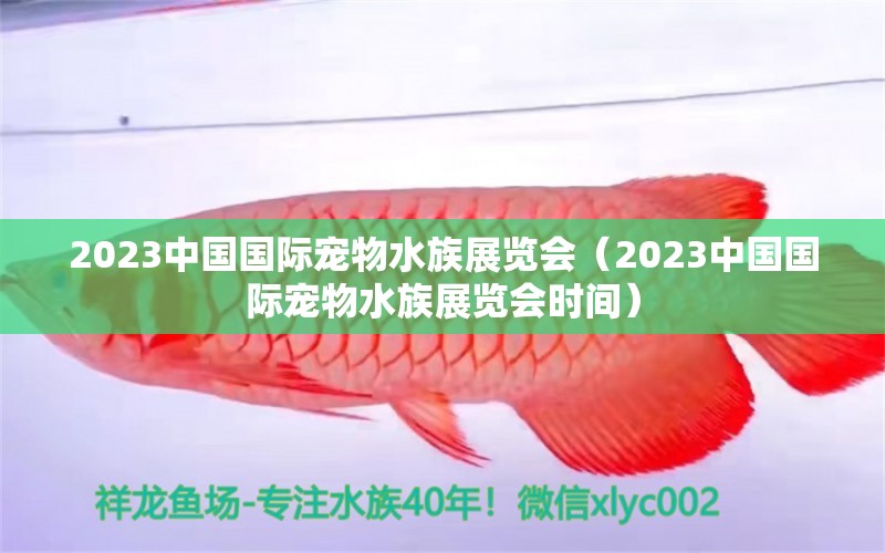 2023中国国际宠物水族展览会（2023中国国际宠物水族展览会时间） 水族展会