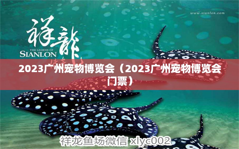 2023广州宠物博览会（2023广州宠物博览会门票）