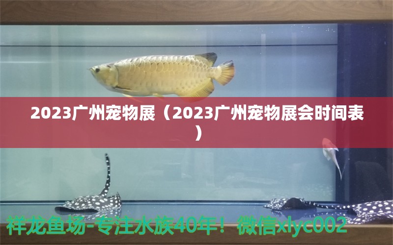 2023广州宠物展（2023广州宠物展会时间表）