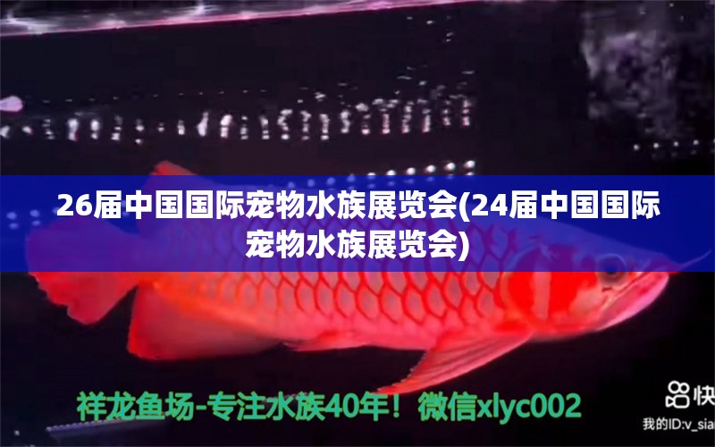 26届中国国际宠物水族展览会(24届中国国际宠物水族展览会) 水族展会 第1张