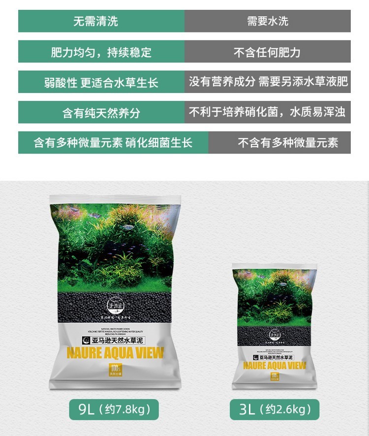 老渔匠鱼缸造景水草泥不浑水不粉化水族箱草缸底砂土亚马逊免清洗 鱼缸/水族箱 第36张