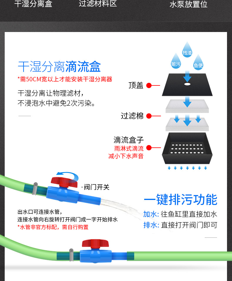 欧庭龙鱼缸水族箱超白木纹家用客厅生态金鱼缸大型底过滤免换水 鱼缸/水族箱 第53张