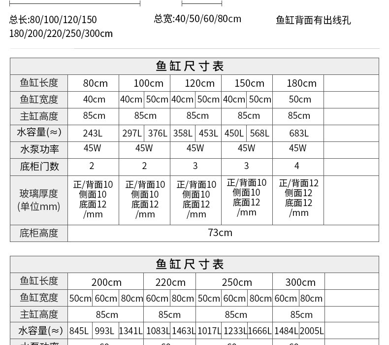 欧庭龙鱼缸水族箱超白木纹家用客厅生态金鱼缸大型底过滤免换水 鱼缸/水族箱 第63张