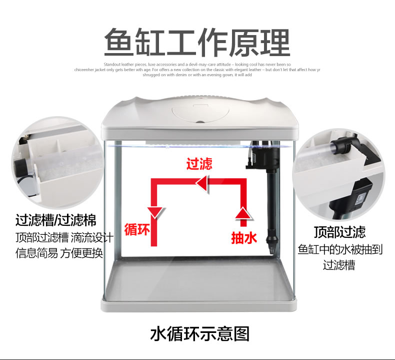 森森鱼缸水族箱生态桌面金鱼缸玻璃迷你小型客厅懒人免换水家用缸 鱼缸/水族箱 第106张