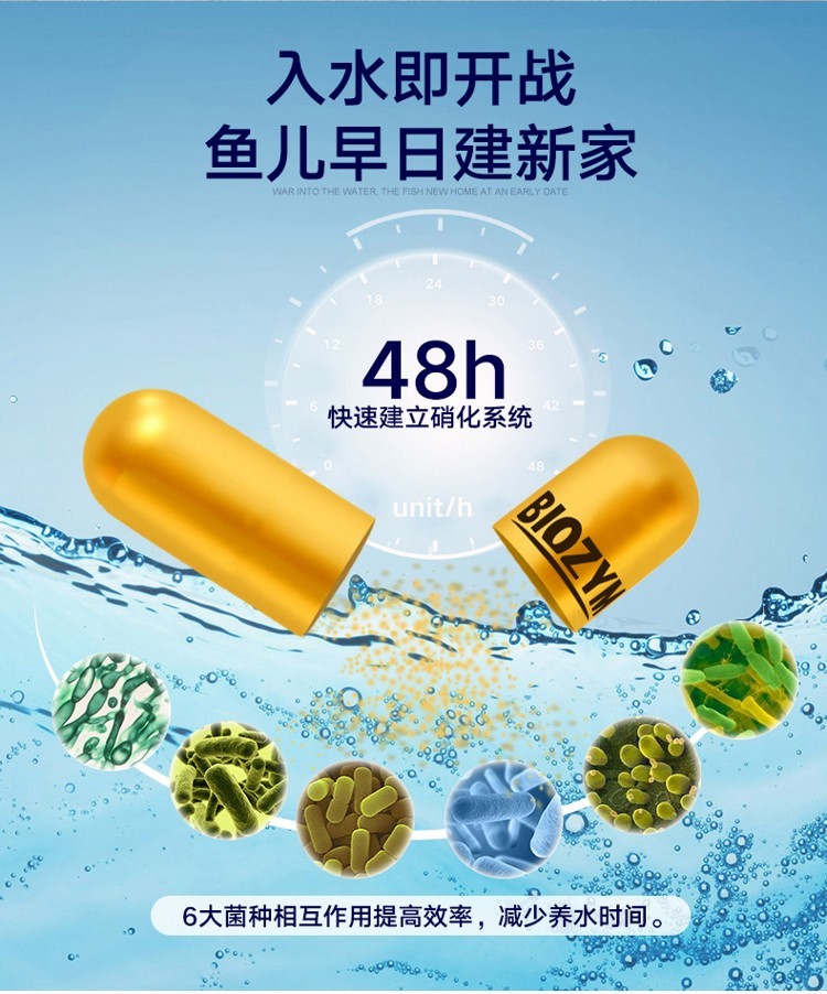 百因美硝化细菌鱼缸用净水剂水族消化细菌胶囊活菌干粉水质稳定剂 硝化细菌 第60张