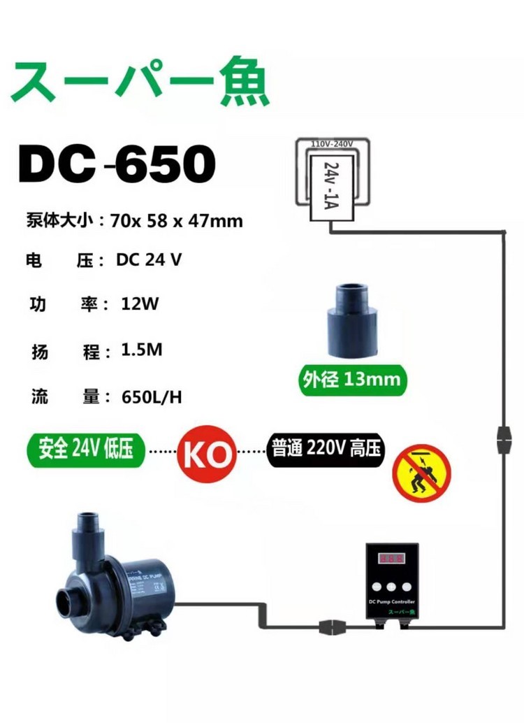 酷鱼DC鱼缸变频水泵潜水泵超静音抽水泵鱼池水族箱循环过滤泵新款 鱼缸/水族箱 第31张