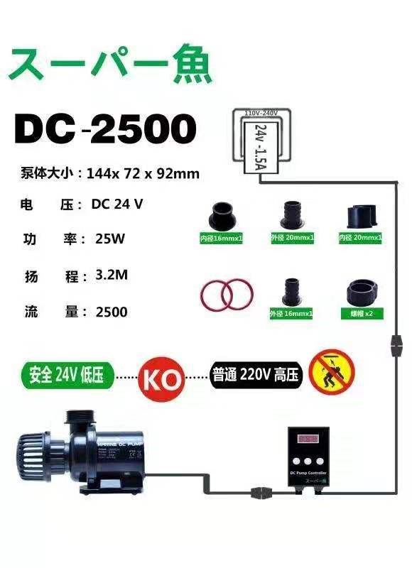 酷鱼DC鱼缸变频水泵潜水泵超静音抽水泵鱼池水族箱循环过滤泵新款 鱼缸/水族箱 第33张