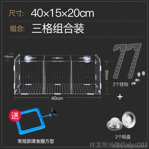 孔雀鱼繁殖盒孵化盒亚克力鱼缸隔离盒产卵器鱼卵繁殖箱小鱼产房 祥龙传奇品牌鱼缸 第22张