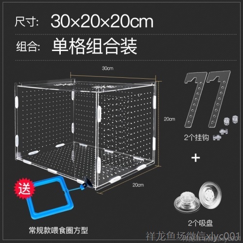 孔雀鱼繁殖盒孵化盒亚克力鱼缸隔离盒产卵器鱼卵繁殖箱小鱼产房 祥龙传奇品牌鱼缸 第8张
