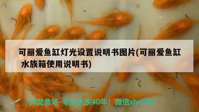 可丽爱鱼缸灯光设置说明书图片(可丽爱鱼缸水族箱使用说明书)