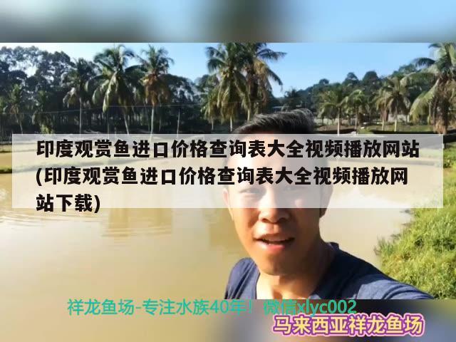 印度观赏鱼进口价格查询表大全视频播放网站(印度观赏鱼进口价格查询表大全视频播放网站下载)