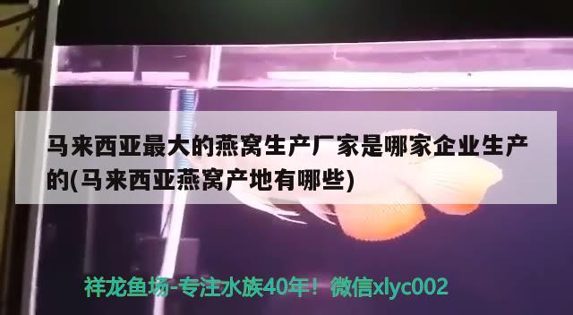 马来西亚最大的燕窝生产厂家是哪家企业生产的(马来西亚燕窝产地有哪些) 马来西亚燕窝