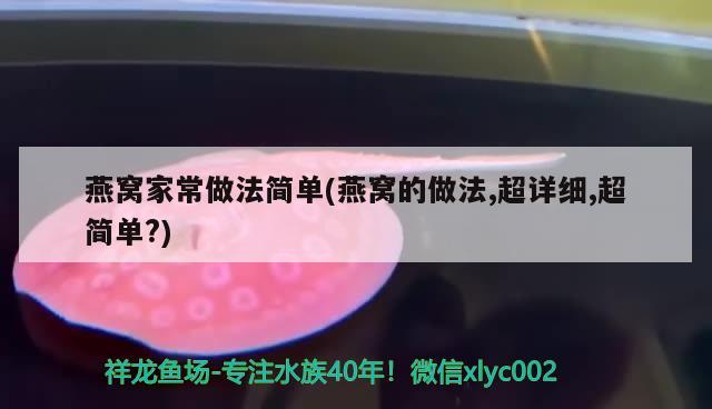 燕窝家常做法简单(燕窝的做法,超详细,超简单?) 马来西亚燕窝