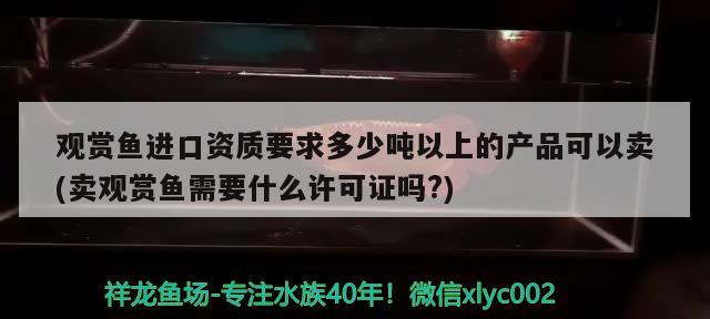 观赏鱼进口资质要求多少吨以上的产品可以卖(卖观赏鱼需要什么许可证吗?) 观赏鱼进出口