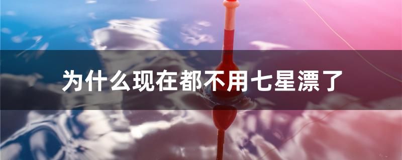 为什么现在都不用七星漂了 潜水艇鱼