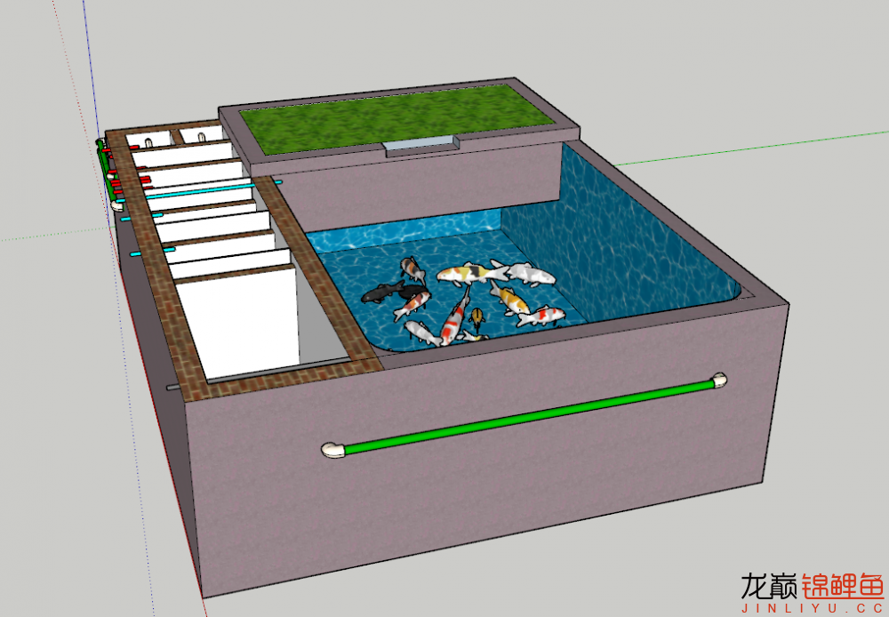 28吨小池设想图 观赏鱼论坛 第2张