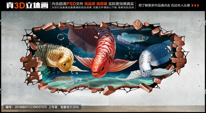 金龙鱼立体画：金龙鱼立体画创作技巧 龙鱼百科 第3张