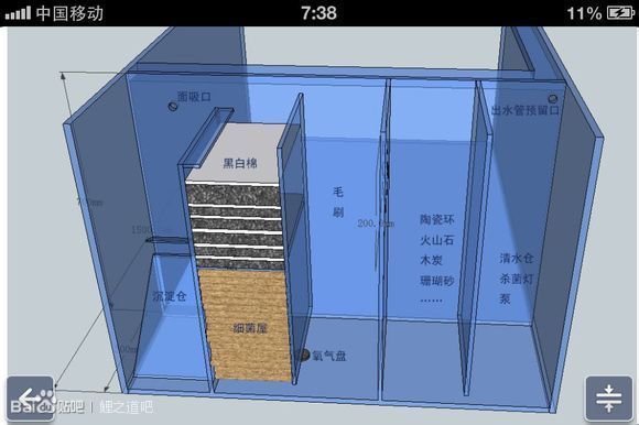 侧滤加上滤鱼缸设计图：侧滤加上滤鱼缸的设计原理和特点 鱼缸百科 第1张