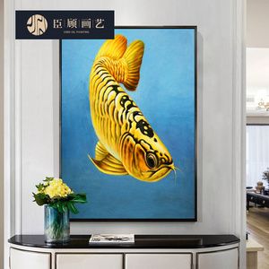 金龙鱼挂画对厨房门可以吗：金龙鱼挂画对厨房门的影响主要体现在风水意义和心理感受上 龙鱼百科 第1张