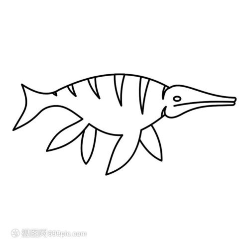 龙鱼简笔画步骤图：龙鱼简笔画基本步骤