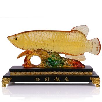 金龙鱼招财摆件：金龙鱼招财摆件在中国传统文化中有着深厚的意义 龙鱼百科 第3张