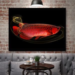 红色龙鱼画：对于红色龙鱼画的需求 龙鱼百科 第1张