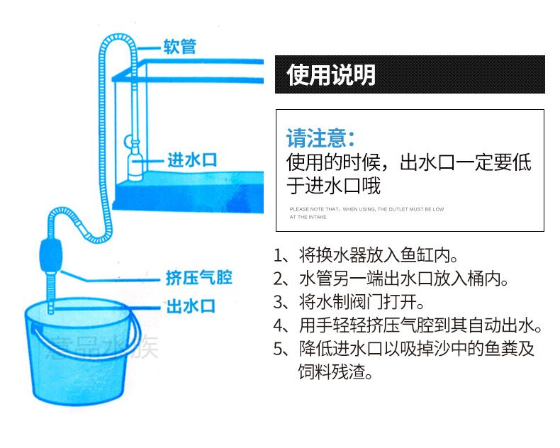 虹吸换水技巧与窍门掌握正确的虹吸换水技巧和窍门：使用虹吸给鱼缸换水的具体步骤