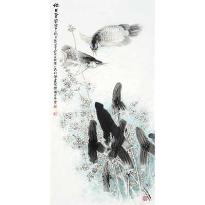 画龙鱼的画家是谁（中国画鱼名家贾福民画鱼—画家贾福民画鱼剪影） 龙鱼百科 第6张