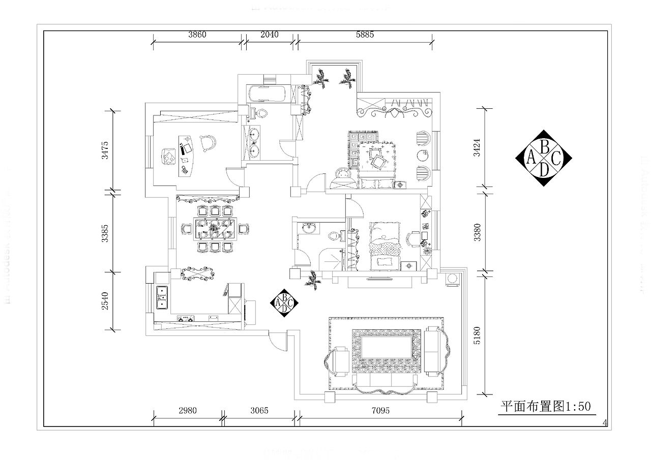 鱼缸的设计与布置图片大全（cad鱼缸室内设计平面图）