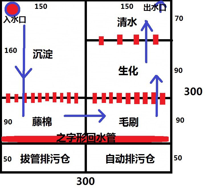 石家庄观赏鱼市场小池子求助田字型过滤池