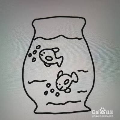 鱼缸图画简笔画，儿童鱼缸简笔画配色技巧儿童鱼缸简笔画配色技巧 鱼缸百科 第3张