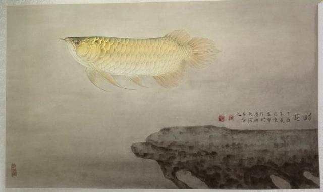 金龙鱼 工笔画（工笔画金龙鱼工笔画的基本步骤，金龙鱼工笔画的基本步骤） 龙鱼百科 第3张