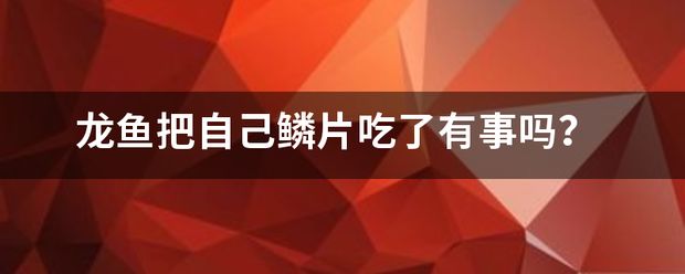 龙鱼掉鳞溃烂怎么办：龙鱼吃下的鳞片能够消化吗 龙鱼百科 第11张