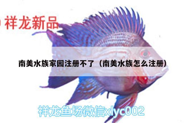 南美水族家园注册不了（南美水族怎么注册）