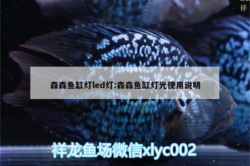 森森鱼缸灯led灯:森森鱼缸灯光使用说明 苏虎