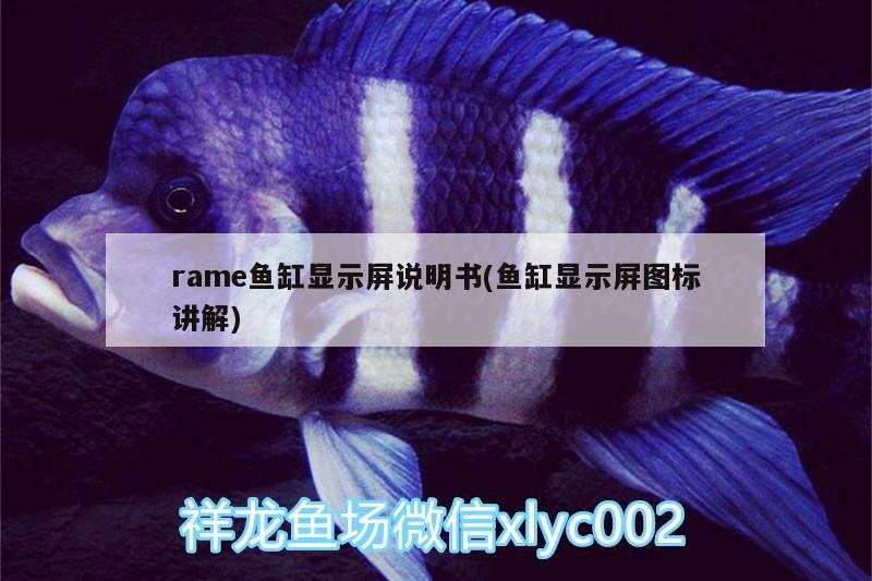 rame鱼缸显示屏说明书(鱼缸显示屏图标讲解) 申古银版鱼