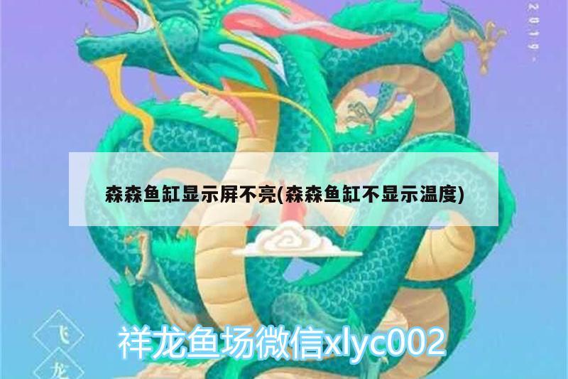 森森鱼缸显示屏不亮(森森鱼缸不显示温度) 月光鸭嘴鱼苗