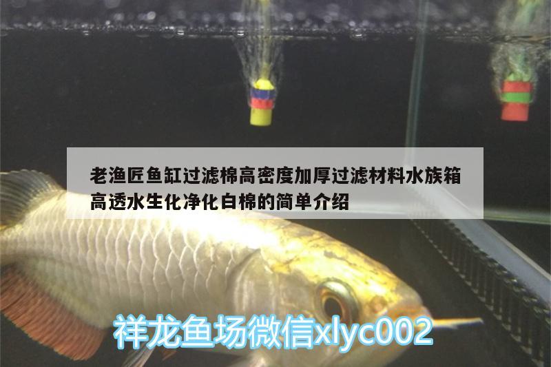 老渔匠鱼缸过滤棉高密度加厚过滤材料水族箱高透水生化净化白棉的简单介绍 鱼缸/水族箱