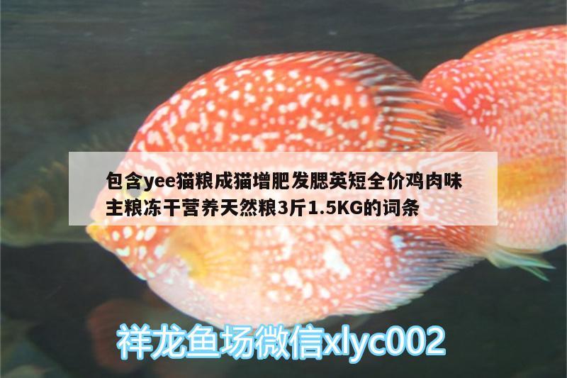 包含yee猫粮成猫增肥发腮英短全价鸡肉味主粮冻干营养天然粮3斤1.5KG的词条