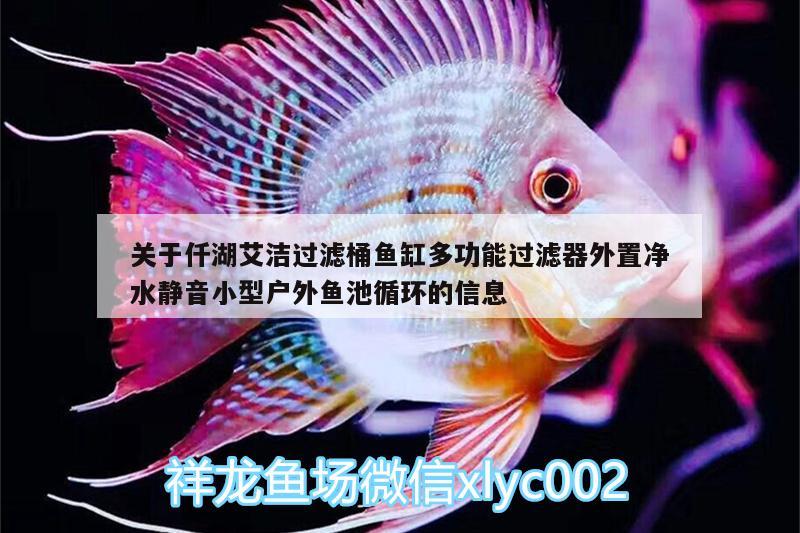 关于仟湖艾洁过滤桶鱼缸多功能过滤器外置净水静音小型户外鱼池循环的信息 仟湖