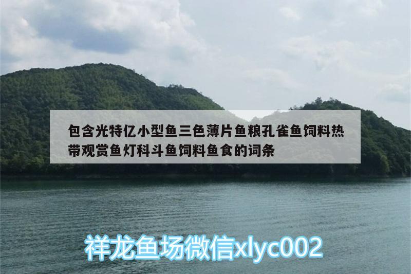 包含光特亿小型鱼三色薄片鱼粮孔雀鱼饲料热带观赏鱼灯科斗鱼饲料鱼食的词条