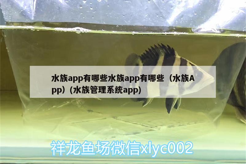 水族app有哪些水族app有哪些（水族App）(水族管理系统app)