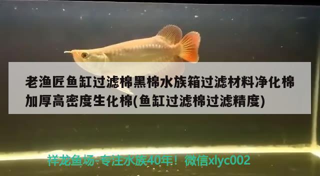 老渔匠鱼缸过滤棉黑棉水族箱过滤材料净化棉加厚高密度生化棉(鱼缸过滤棉过滤精度) 鱼缸/水族箱