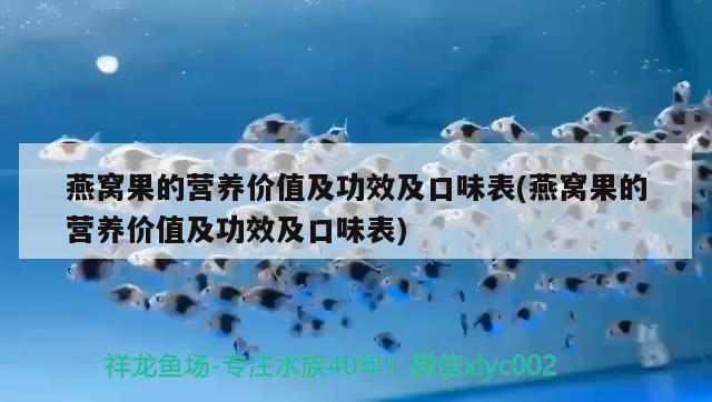 燕窝果的营养价值及功效及口味表(燕窝果的营养价值及功效及口味表)