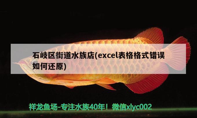 石岐区街道水族店(excel表格格式错误如何还原) 金老虎鱼