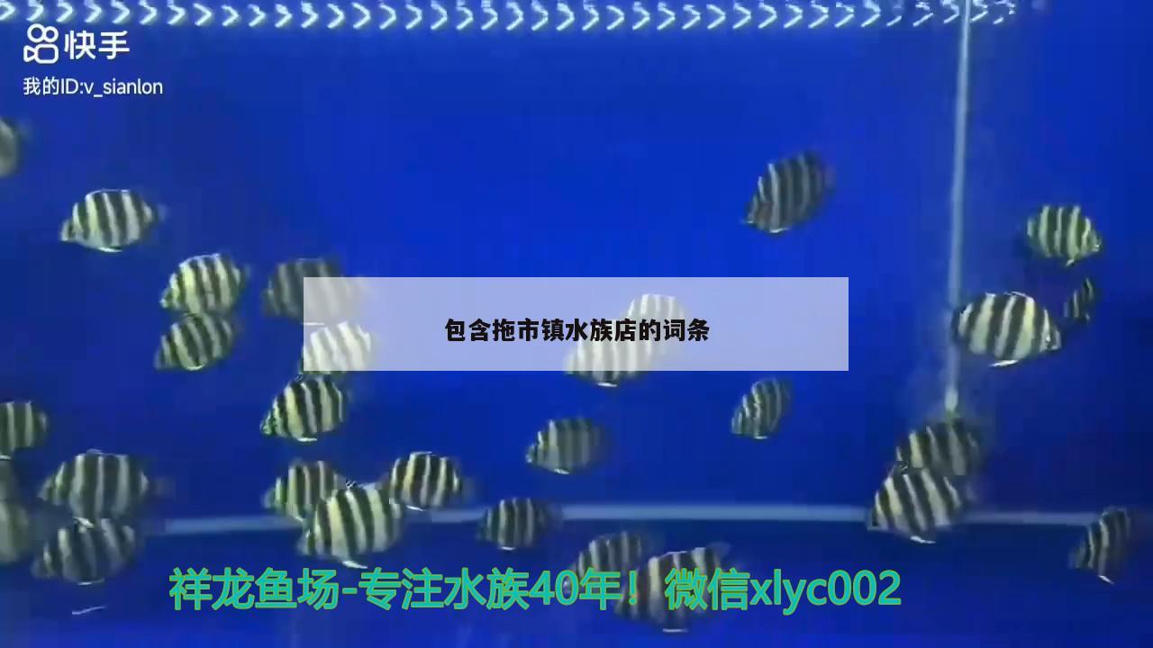 包含拖市镇水族店的词条