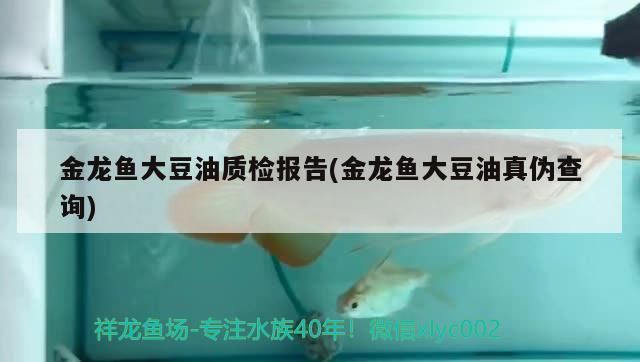 金龙鱼大豆油质检报告(金龙鱼大豆油真伪查询) 祥龙水族医院